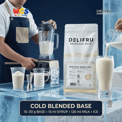DELIFRU Beverage Base NDC 1kg - Bubuk Non Dairy Creamer Krimer Nabati untuk Kopi Milk Tea Boba Frappe Halal