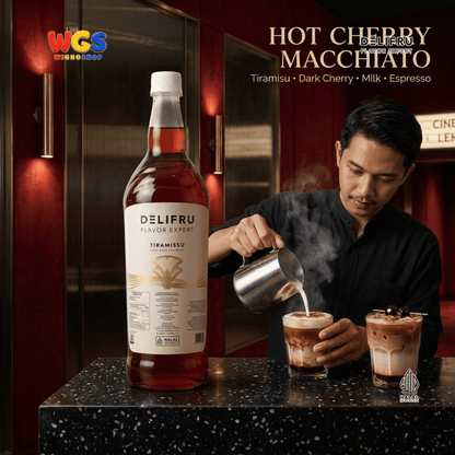 DELIFRU Raisin Syrup 1 Liter - Sirup Rasa Kismis untuk Mocktail Soda Iced Tea Milkshake Minuman Cafe Dessert Halal