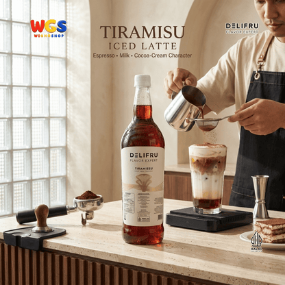 DELIFRU Raisin Syrup 1 Liter - Sirup Rasa Kismis untuk Mocktail Soda Iced Tea Milkshake Minuman Cafe Dessert Halal