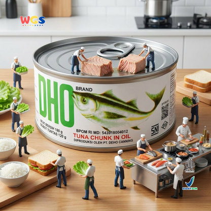 Deho Tuna Chunk in Oil 180g - Ikan Tuna Kaleng Dalam Minyak untuk Salad Pasta Sandwich