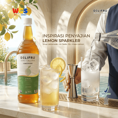 Delifru Zero Calorie Lemonade 1L - Pengganti Sirup Rasa Lemon