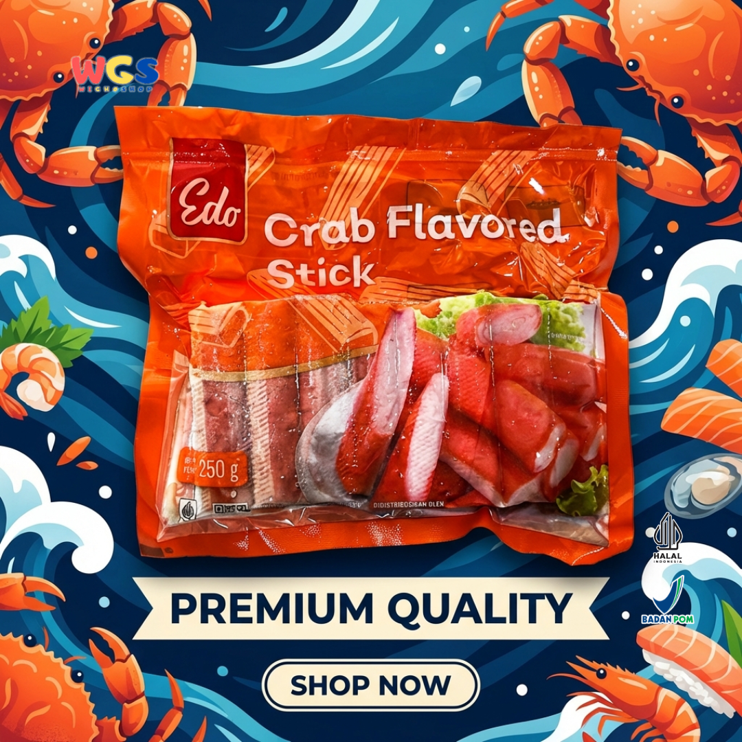 Edo Crab Flavored Stick Frozen Food 250g - Halal