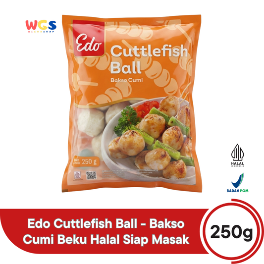 Edo Cuttle Fish Ball Squid Meatballs Frozen Food 250g - Halal