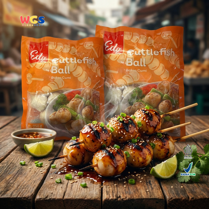 Edo Cuttle Fish Ball Squid Meatballs Frozen Food 250g - Halal