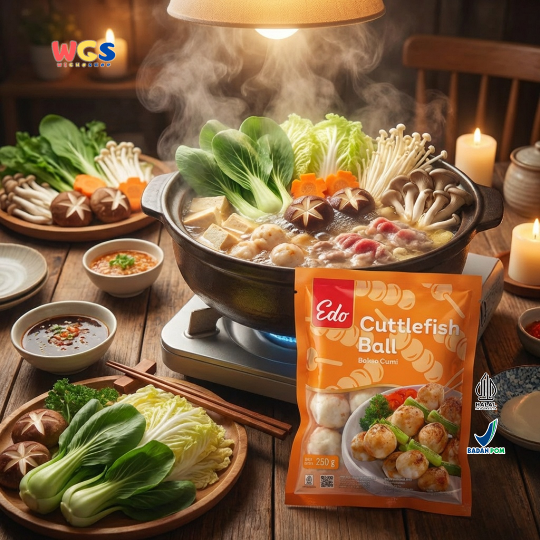 Edo Cuttle Fish Ball Squid Meatballs Frozen Food 250g - Halal