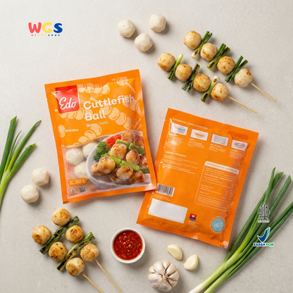 Edo Cuttle Fish Ball Squid Meatballs Frozen Food 250g - Halal