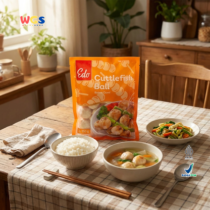 Edo Cuttle Fish Ball Squid Meatballs Frozen Food 250g - Halal