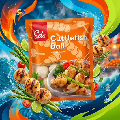 Edo Cuttle Fish Ball Squid Meatballs Frozen Food 250g - Halal