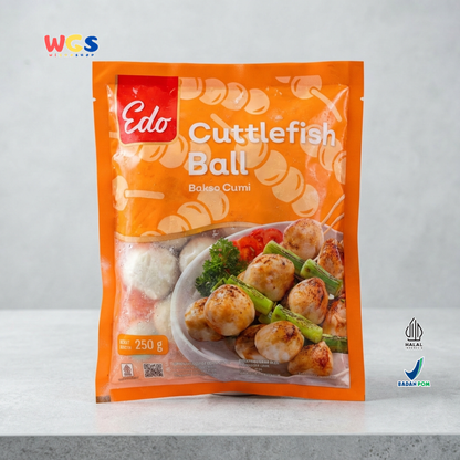 Edo Cuttle Fish Ball Squid Meatballs Frozen Food 250g - Halal