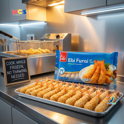 Edo Ebi Furai Tempura Shrimp Processed Frozen Food 8 pcs x 25g - Halal
