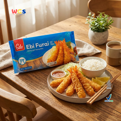 Edo Ebi Furai Tempura Shrimp Processed Frozen Food 8 pcs x 25g - Halal