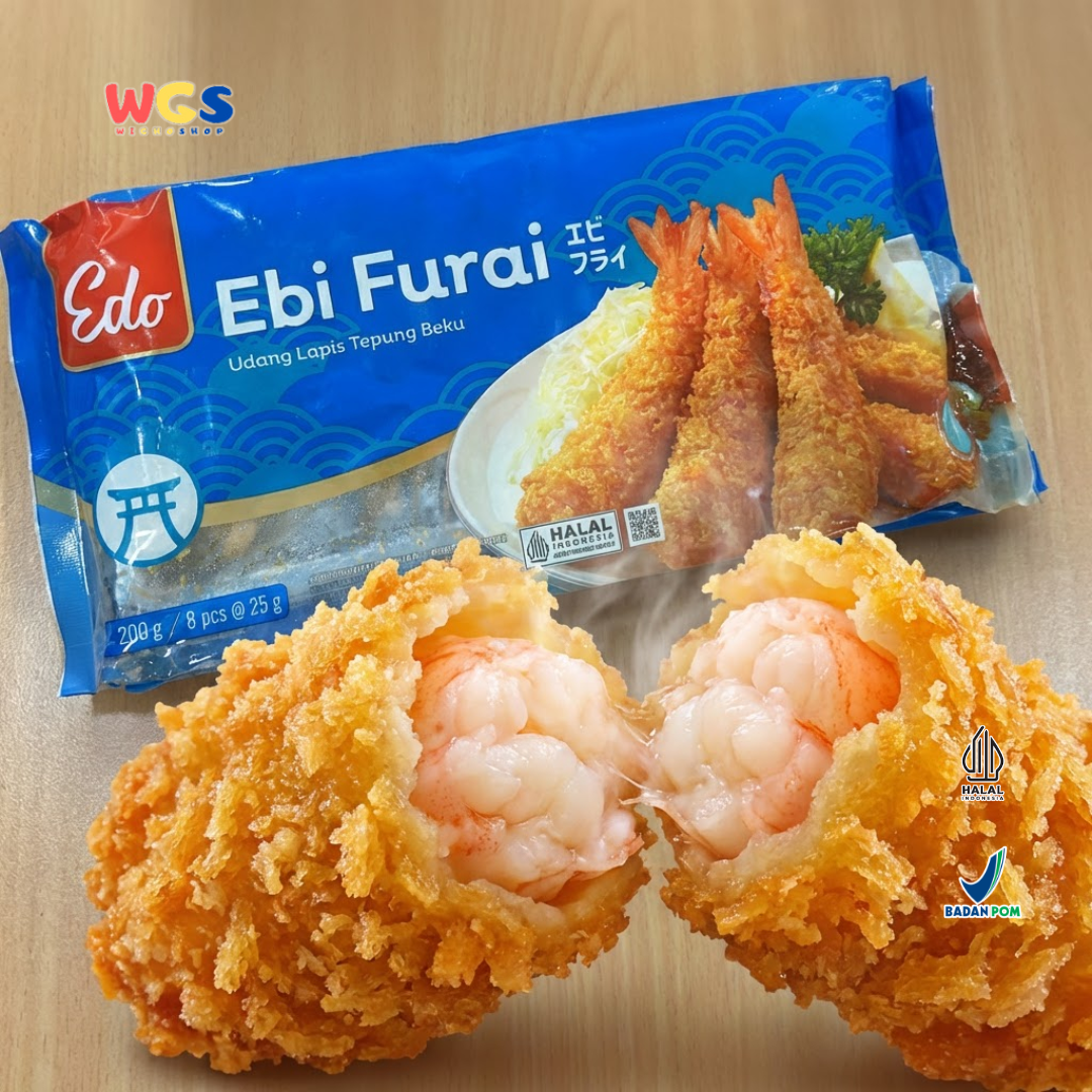 Edo Ebi Furai Tempura Shrimp Processed Frozen Food 8 pcs x 25g - Halal