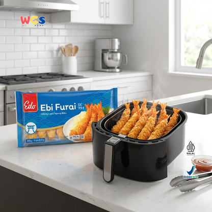 Edo Ebi Furai Tempura Shrimp Processed Frozen Food 8 pcs x 25g - Halal