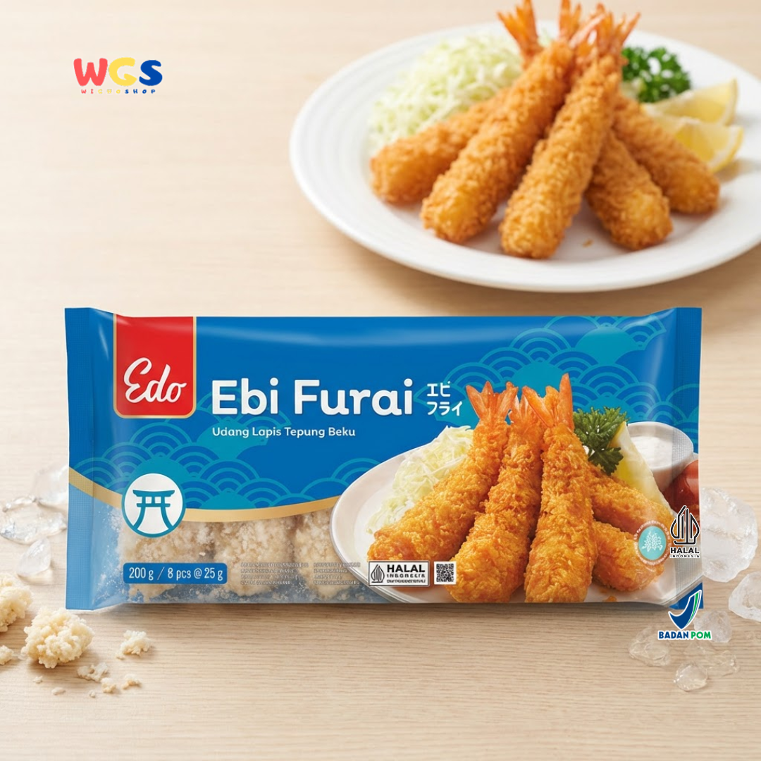 Edo Ebi Furai Tempura Shrimp Processed Frozen Food 8 pcs x 25g - Halal