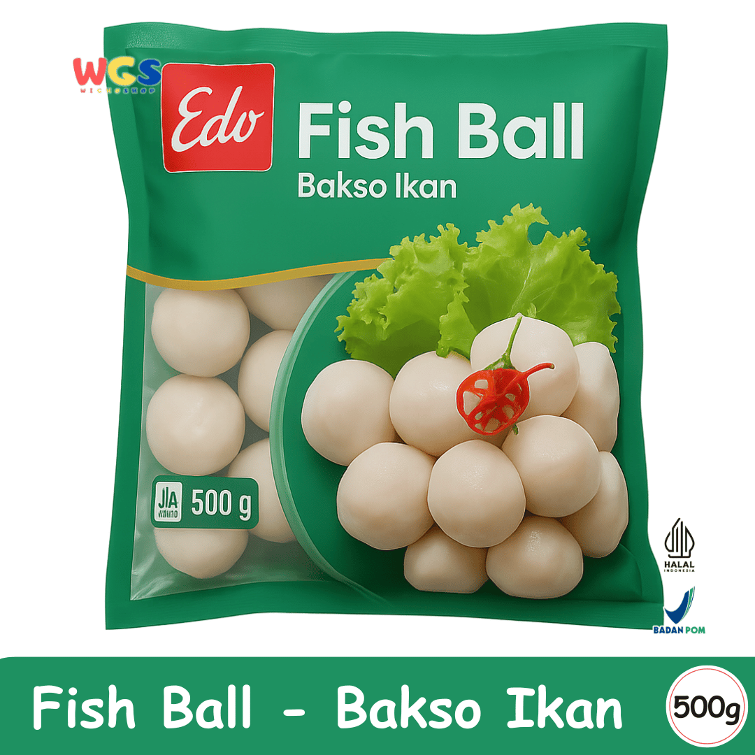Edo Fish Ball 500g – Bakso Ikan Beku Lezat Praktis untuk Sup, Goreng & Shabu-shabu