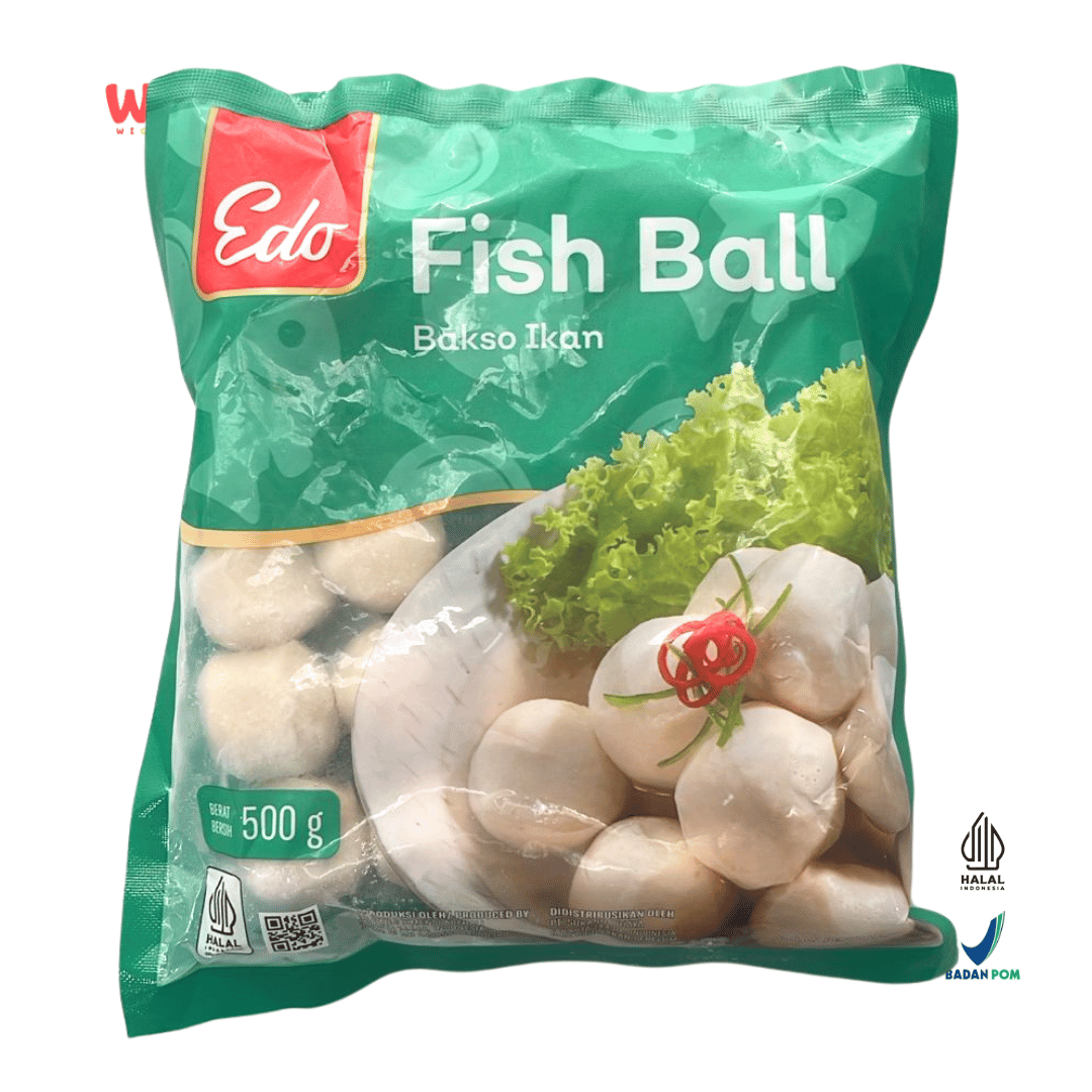 Edo Fish Ball 500g – Bakso Ikan Beku Lezat Praktis untuk Sup, Goreng & Shabu-shabu