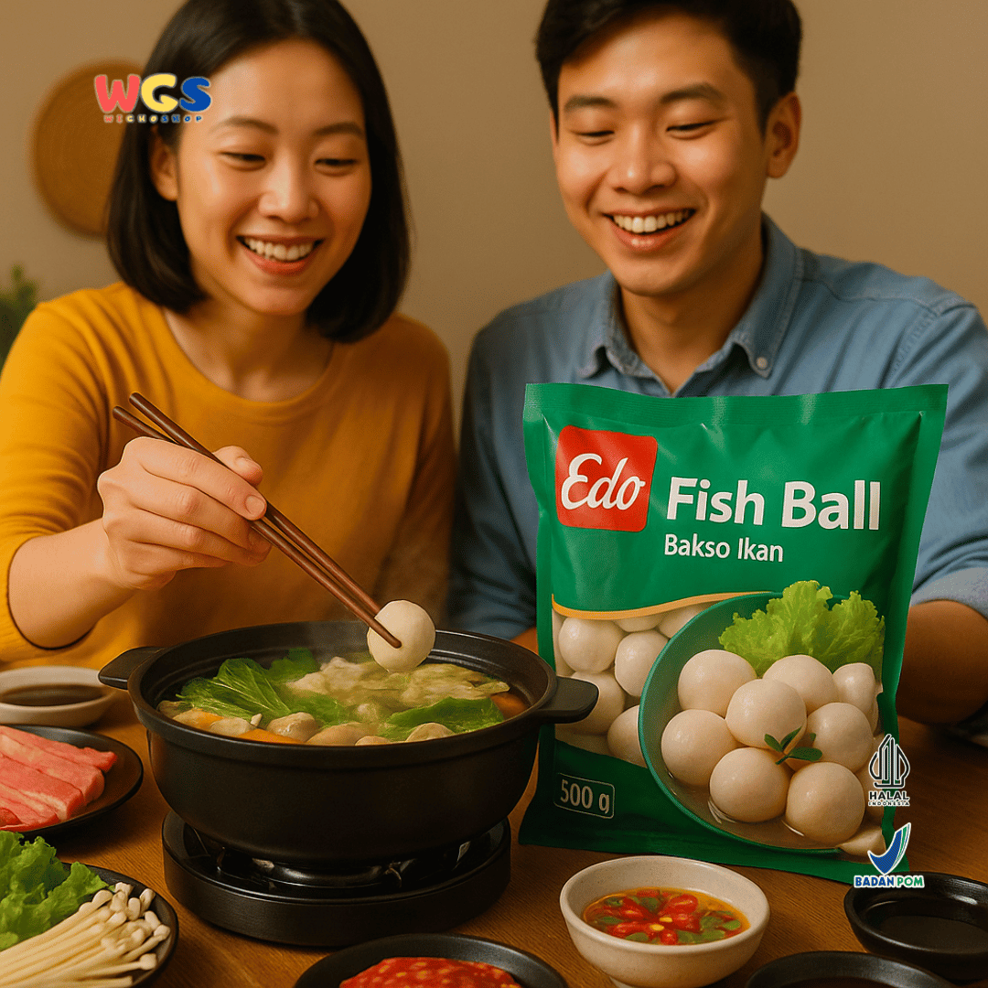 Edo Fish Ball 500g – Bakso Ikan Beku Lezat Praktis untuk Sup, Goreng & Shabu-shabu