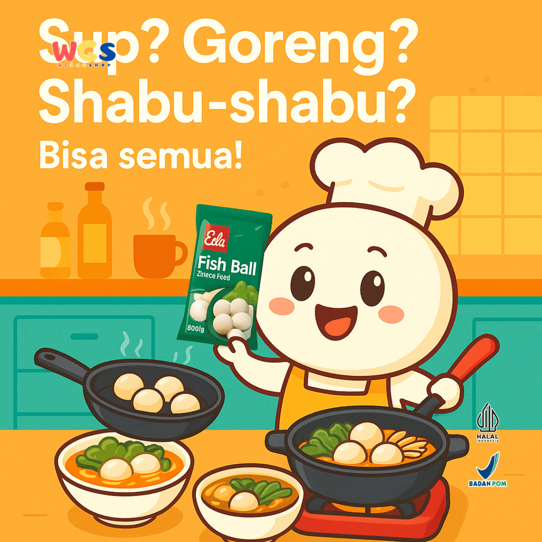 Edo Fish Ball 500g – Bakso Ikan Beku Lezat Praktis untuk Sup, Goreng & Shabu-shabu