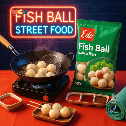 Edo Fish Ball 500g – Bakso Ikan Beku Lezat Praktis untuk Sup, Goreng & Shabu-shabu