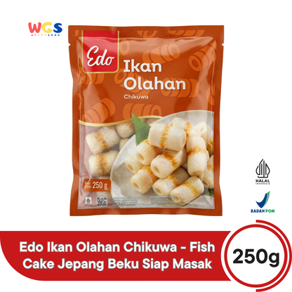 Edo Processed Fish Chikuwa Bakso Frozen Food 250g - Halal