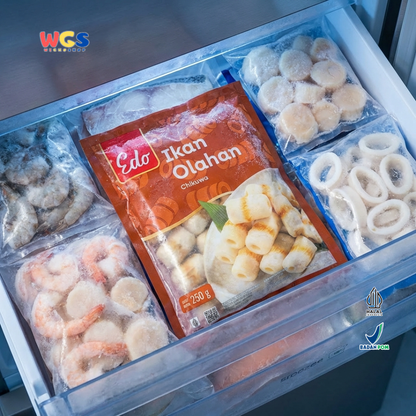 Edo Processed Fish Chikuwa Bakso Frozen Food 250g - Halal