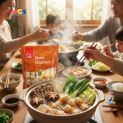 Edo Processed Fish Chikuwa Bakso Frozen Food 250g - Halal