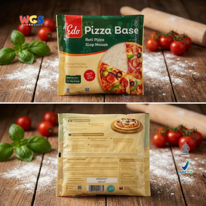Edo Pizza Base 15cm 120g (3x40g) - Roti Pizza Siap Masak Frozen Half Baked