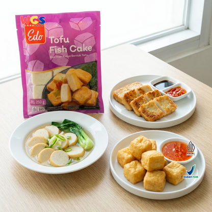 Edo Tofu Fish Cake Fish Tofu Fish Ball Frozen Food 250g - Halal