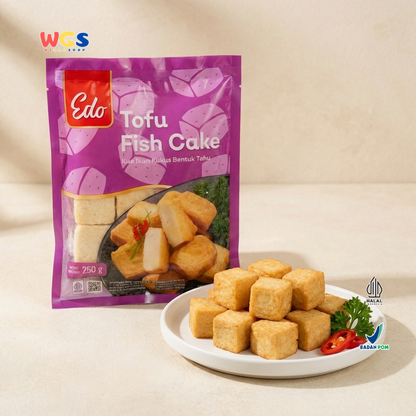 Edo Tofu Fish Cake Fish Tofu Fish Ball Frozen Food 250g - Halal
