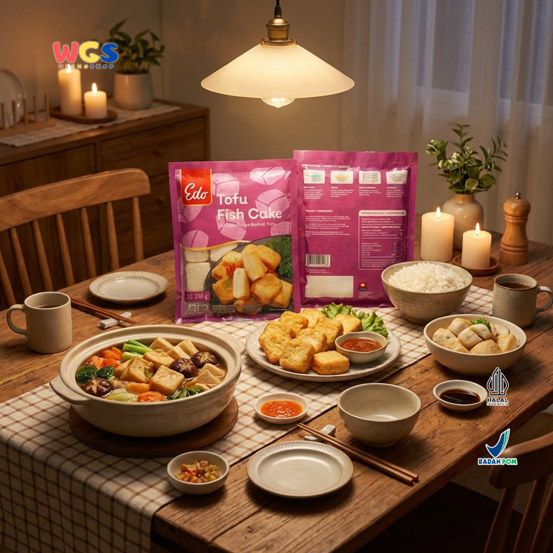 Edo Tofu Fish Cake Fish Tofu Fish Ball Frozen Food 250g - Halal
