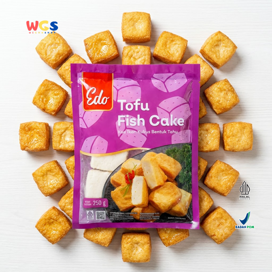 Edo Tofu Fish Cake Fish Tofu Fish Ball Frozen Food 250g - Halal