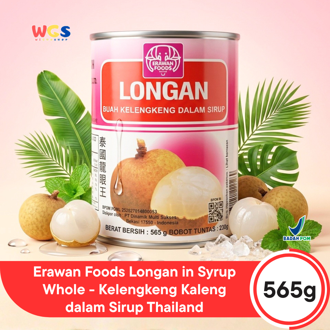 Erawan Longan in Syrup 565g - Canned Longan, Sweet &amp; Fresh