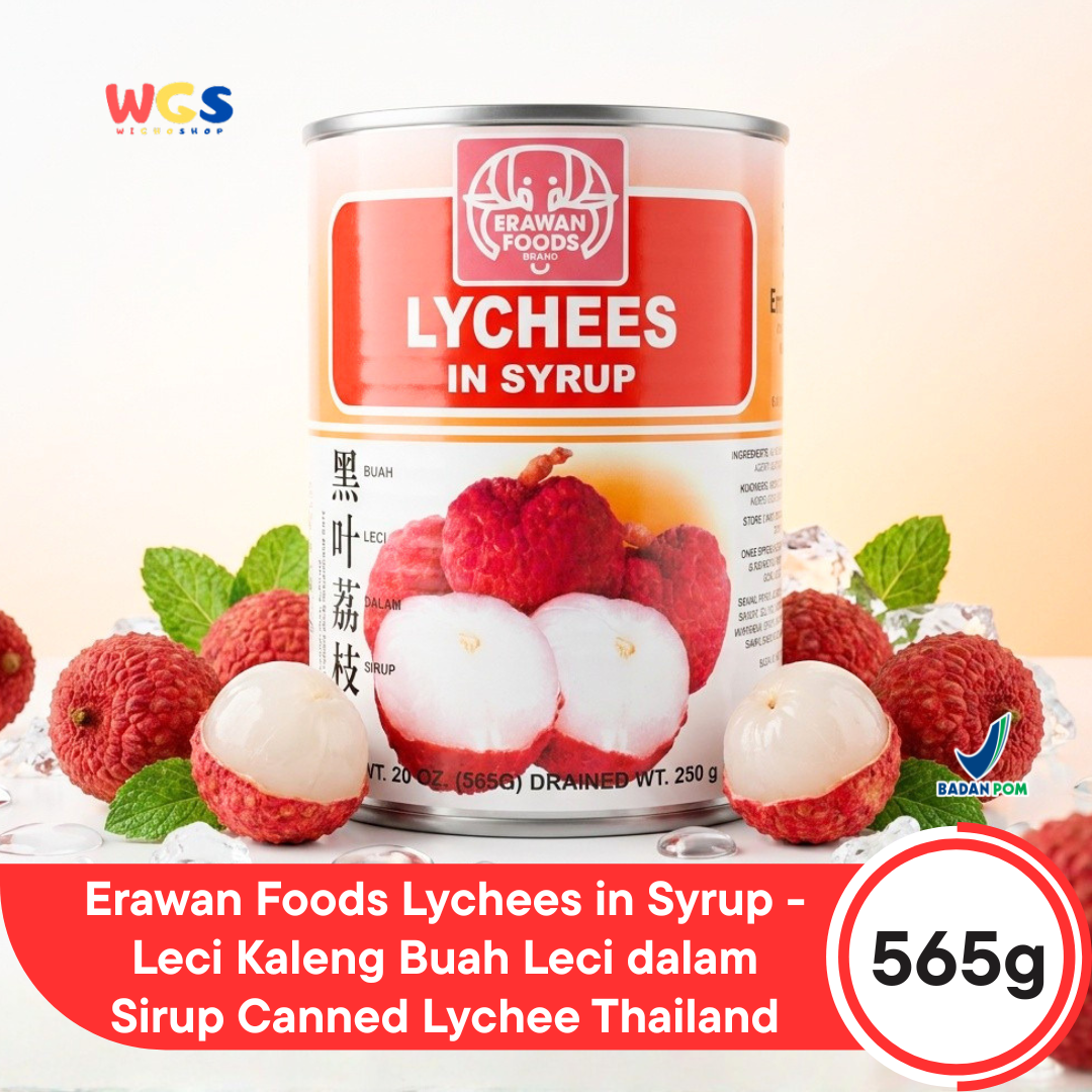 Erawan Lychees in Syrup 565g - Canned Lychees, Sweet &amp; Fresh