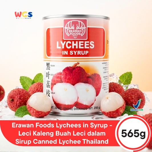 Erawan Lychees in Syrup 565g - Canned Lychees, Sweet &amp; Fresh