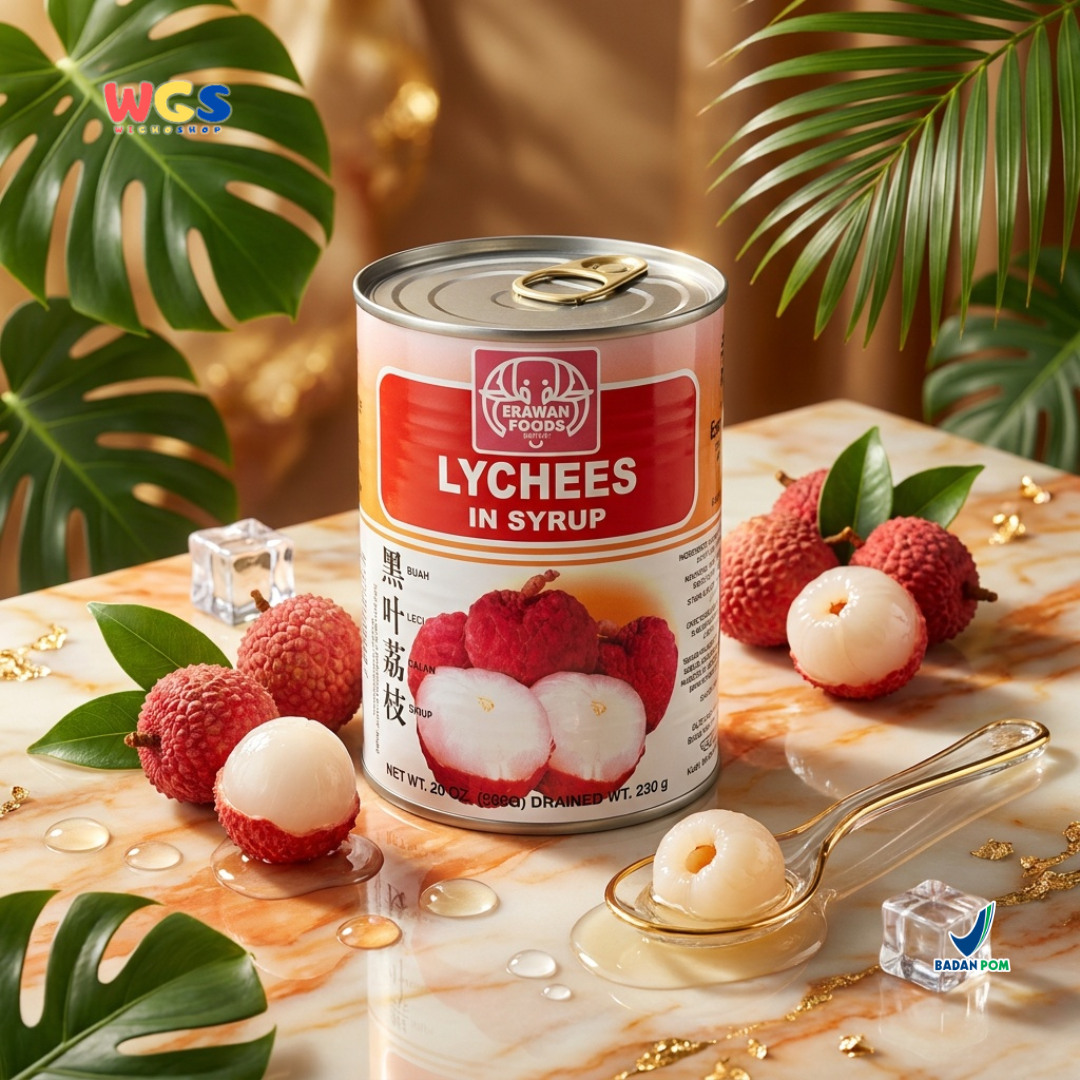 Erawan Lychees in Syrup 565g - Canned Lychees, Sweet &amp; Fresh