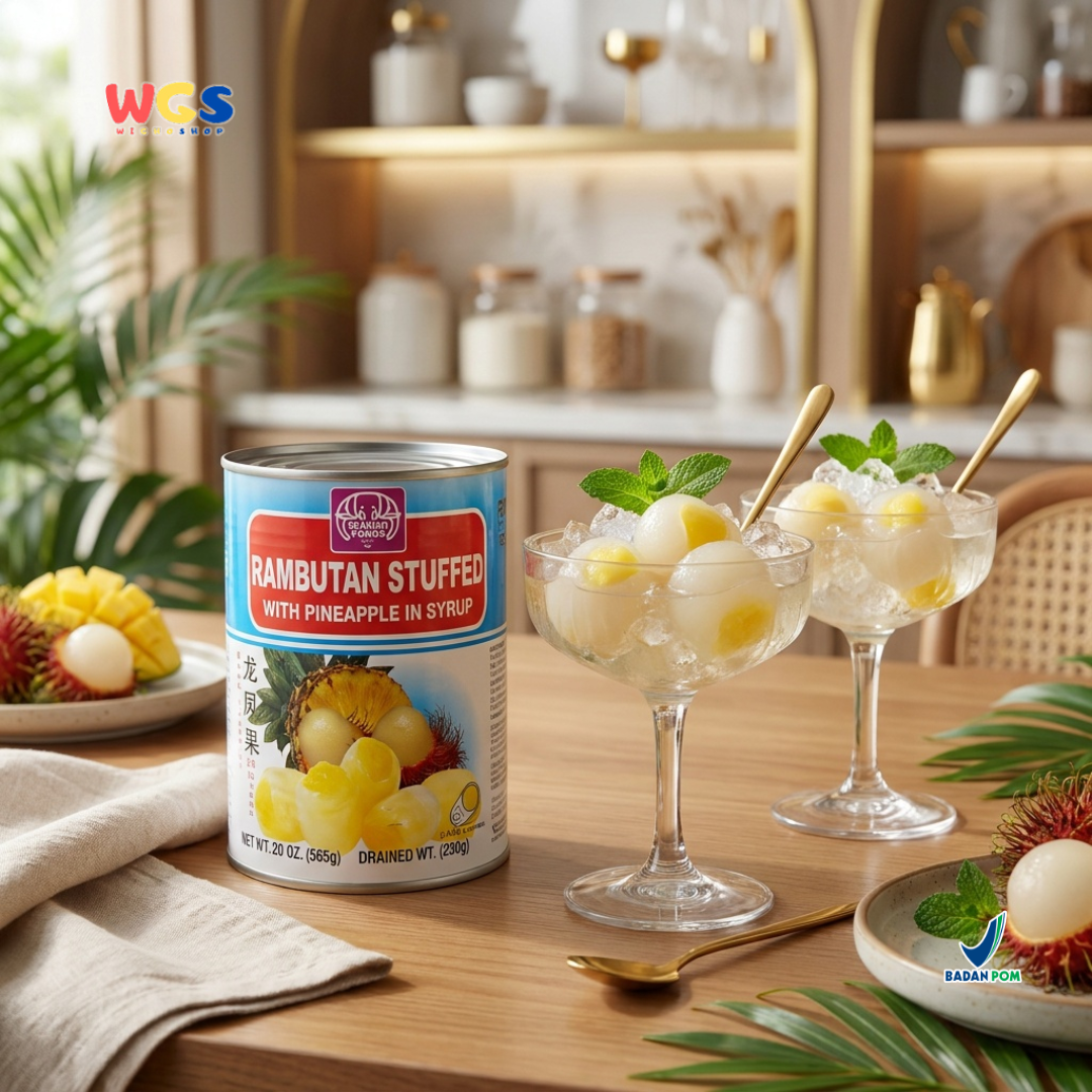 Erawan Rambutan with Pineapple Filling 565g - Canned Fruit in Syrup, Sweet &amp; Fresh