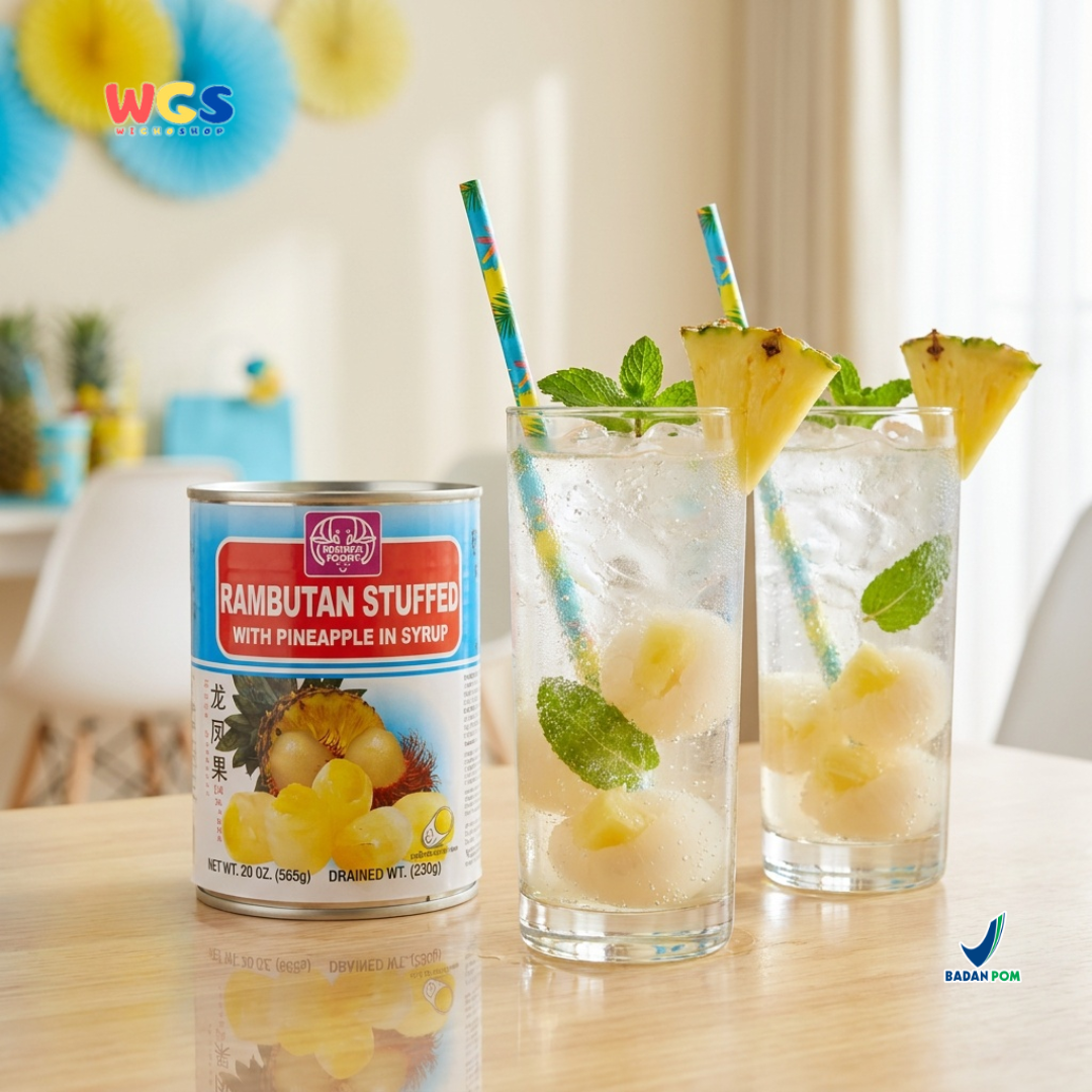 Erawan Rambutan with Pineapple Filling 565g - Canned Fruit in Syrup, Sweet &amp; Fresh