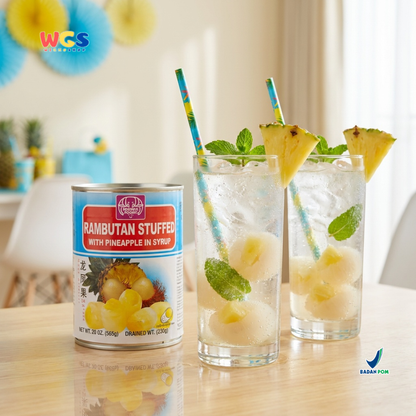 Erawan Rambutan with Pineapple Filling 565g - Canned Fruit in Syrup, Sweet &amp; Fresh