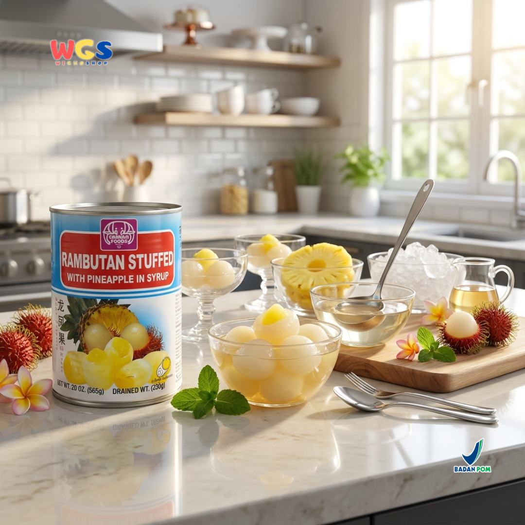 Erawan Rambutan with Pineapple Filling 565g - Canned Fruit in Syrup, Sweet &amp; Fresh