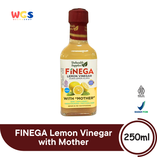 FINEGA Lemon Vinegar with Mother 250ml (Cuka Lemon Alami Tanpa Pengawet)