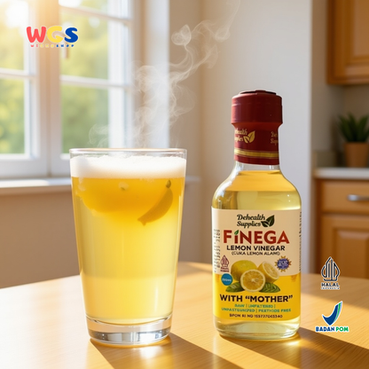 FINEGA Lemon Vinegar with Mother 250ml (Cuka Lemon Alami Tanpa Pengawet)