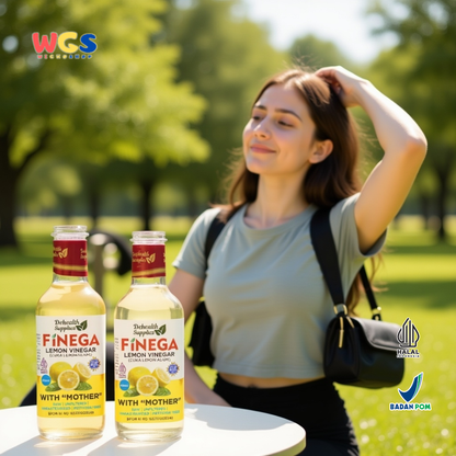 FINEGA Lemon Vinegar with Mother 250ml (Cuka Lemon Alami Tanpa Pengawet)