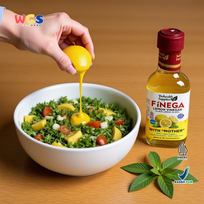 FINEGA Lemon Vinegar with Mother 250ml (Cuka Lemon Alami Tanpa Pengawet)