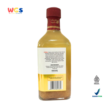FINEGA Lemon Vinegar with Mother 500ml (Cuka Lemon Alami Fermentasi Tanpa Pengawet)
