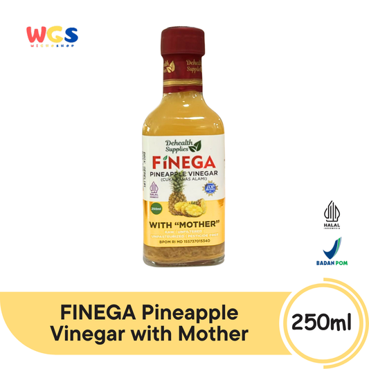 FINEGA Pineapple Vinegar with Mother 250ml (Cuka Nanas Alami Fermentasi Tanpa Pengawet)