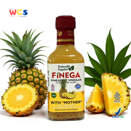 FINEGA Pineapple Vinegar with Mother 250ml (Cuka Nanas Alami Fermentasi Tanpa Pengawet)