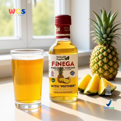 FINEGA Pineapple Vinegar with Mother 250ml (Cuka Nanas Alami Fermentasi Tanpa Pengawet)
