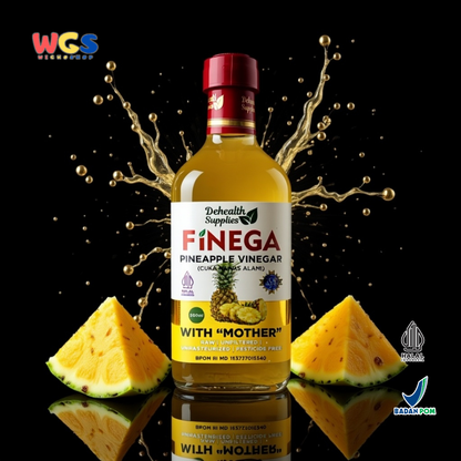 FINEGA Pineapple Vinegar with Mother 500ml (Cuka Nanas Alami Fermentasi Tanpa Pengawet)