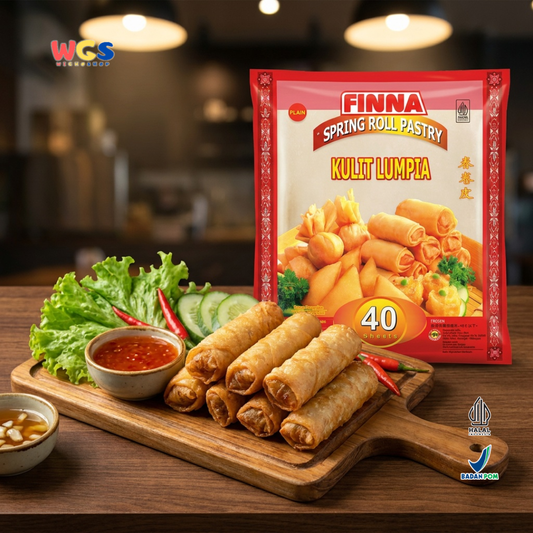FINNA Kulit Lumpia Plain 40 Sheets 500g - Spring Roll Pastry Frozen Halal