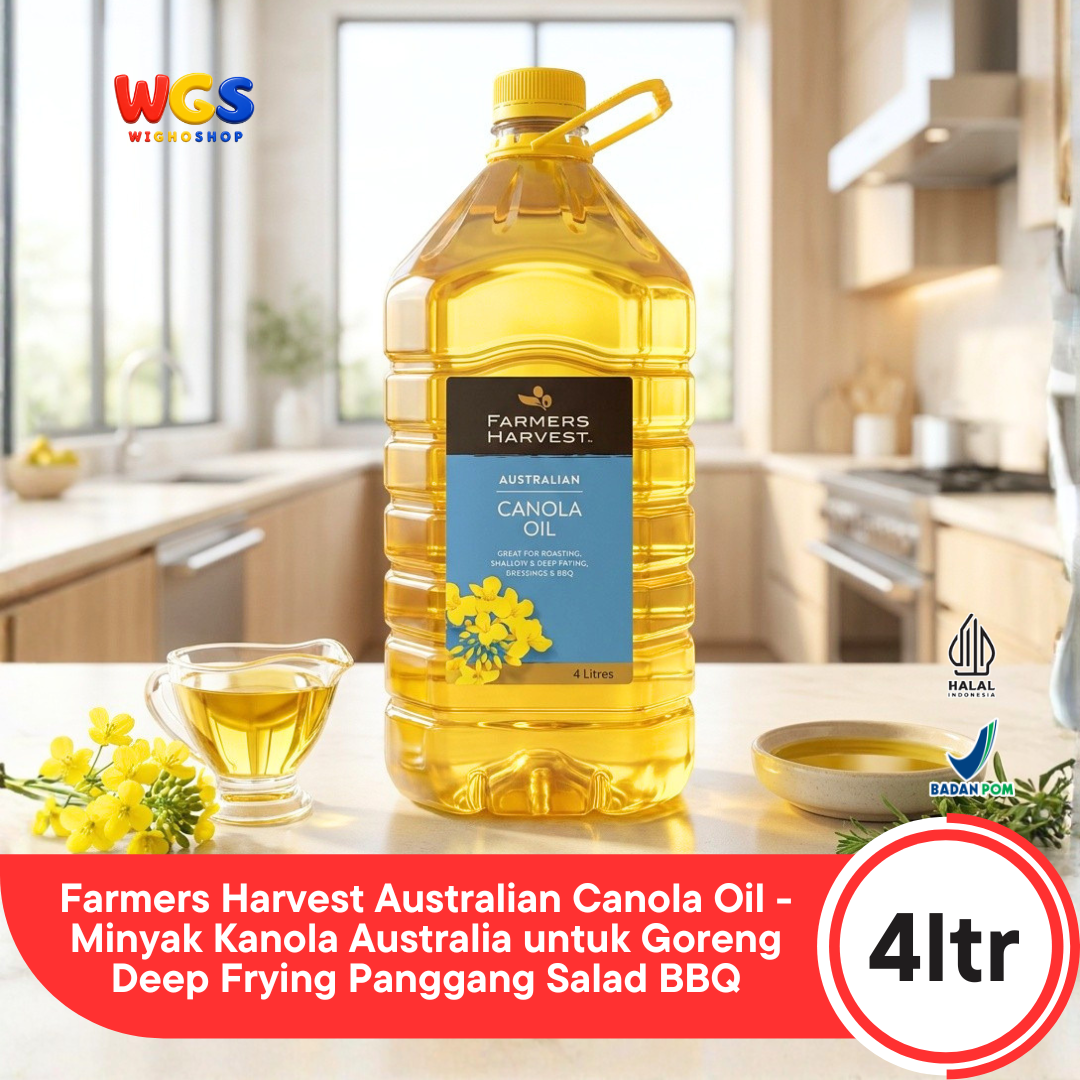 Farmers Harvest Australian Canola Oil 4L - Minyak Kanola Australia untuk Goreng Deep Frying Panggang Salad BBQ